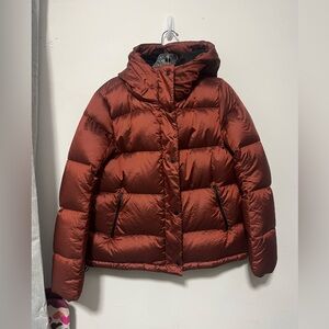 Lululemon Wunder Puff Women’s 4 small Goose Down Puffer Jacket Coat Hood sunset